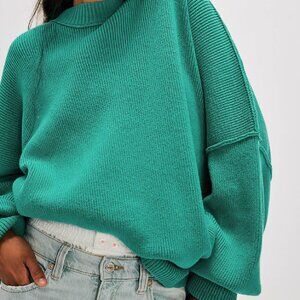 Zenana Oversized Sweater, Mint Green, Size XL